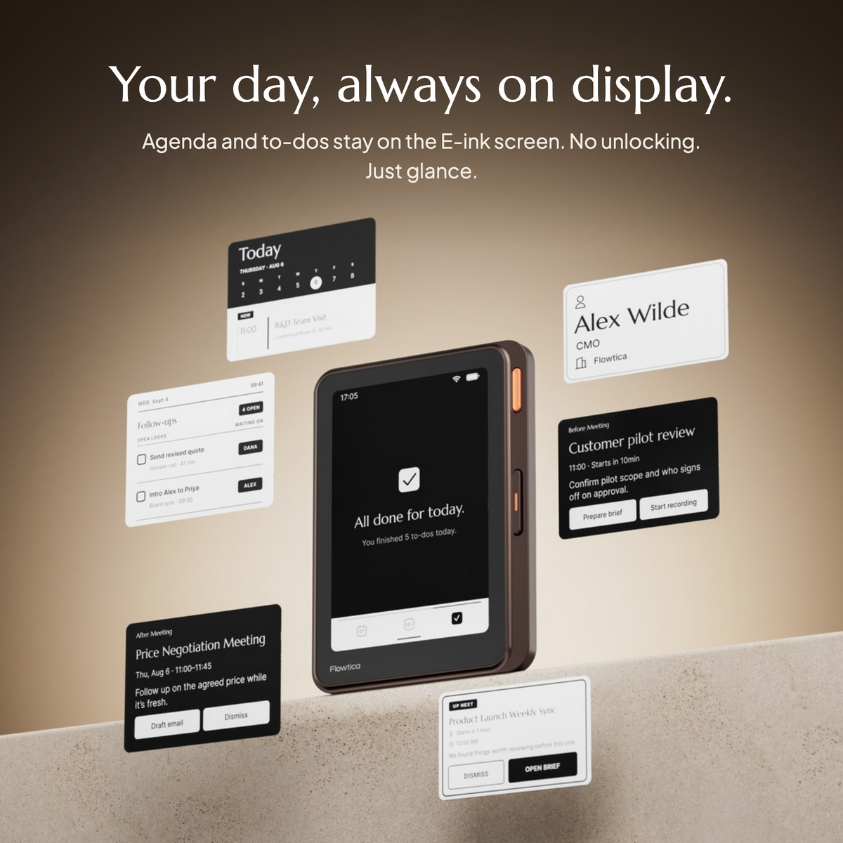 Flowtica Verso | E-ink AI Notetaker
