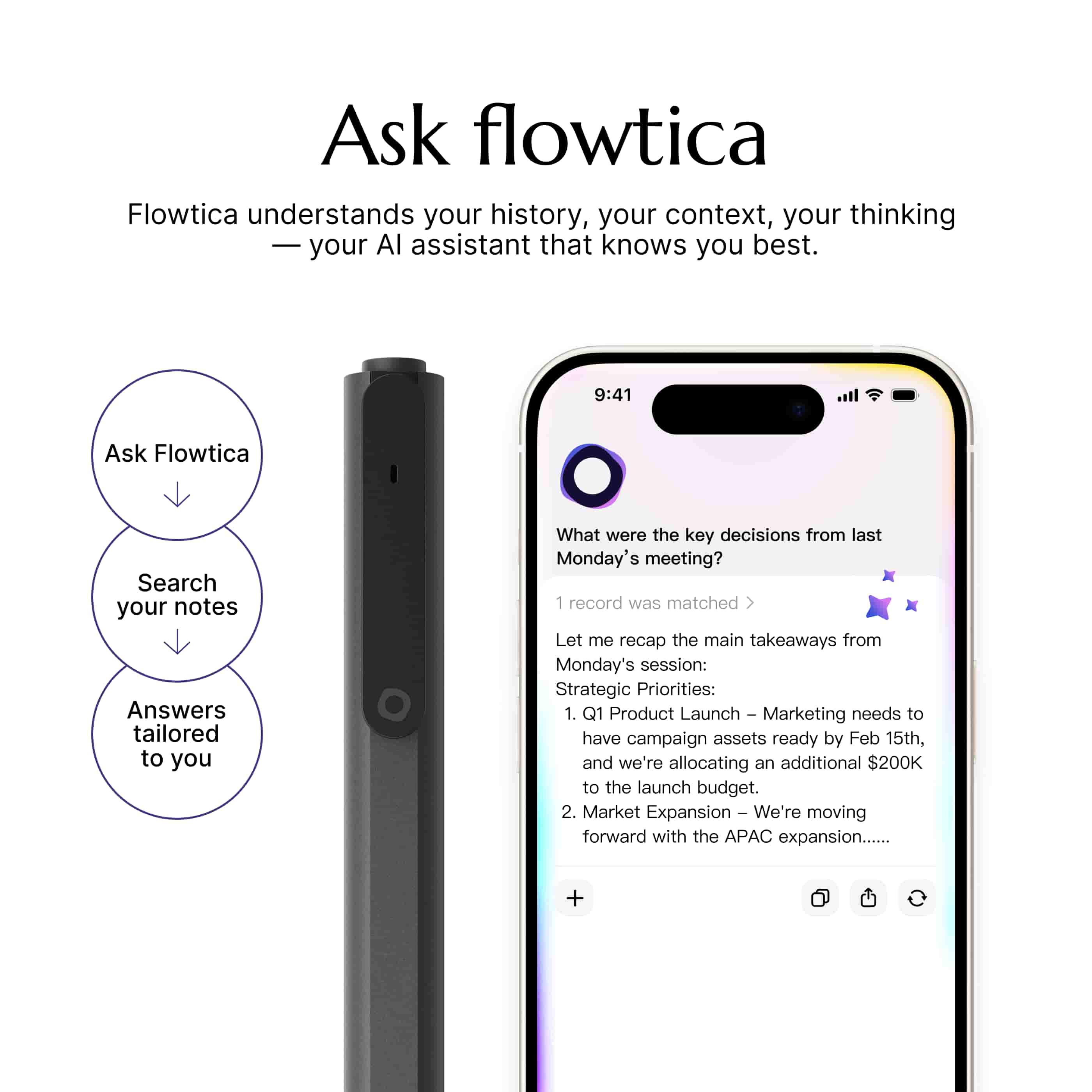 Flowtica Scribe | World's First AI Pen | AI Note Taker