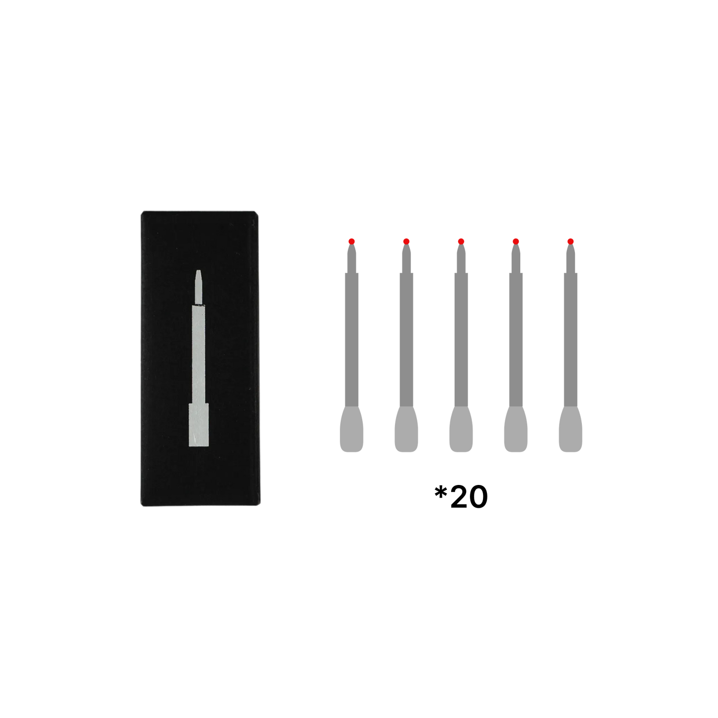 Flowtica Scribe pen refill pack with replacement ink cartridges