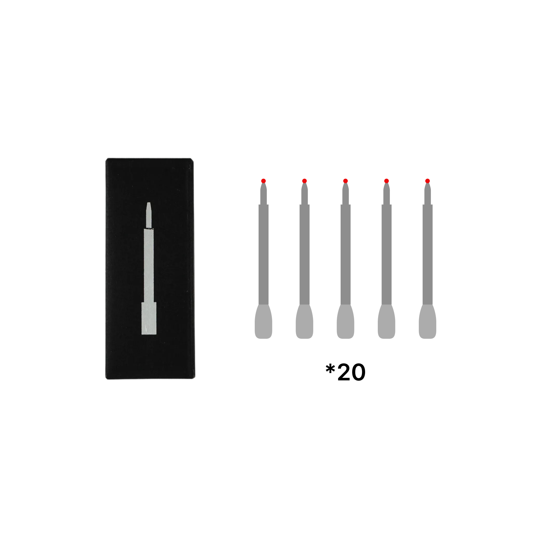 Flowtica Scribe pen refill pack with replacement ink cartridges