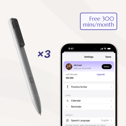 AI Pen Bundle | Flowtica Scribe Recording Pen Multi-Pack for Teams & Gifting