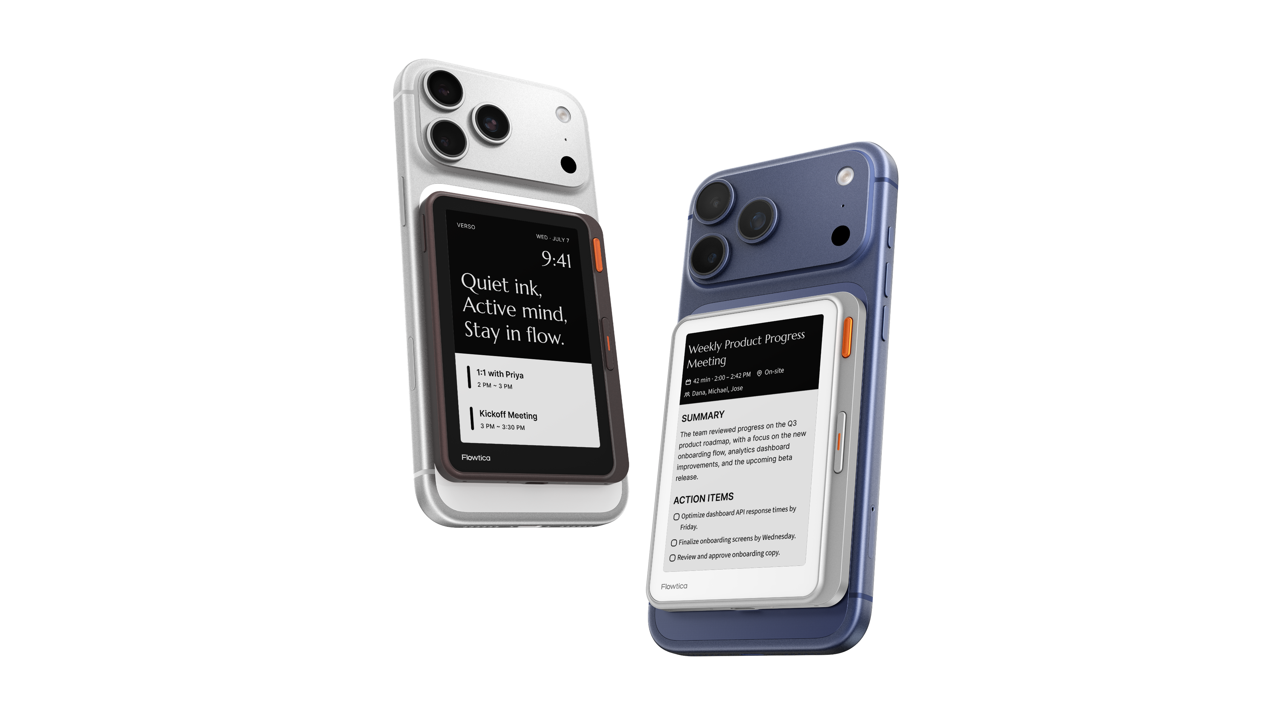 Flowtica Verso attached to two phones