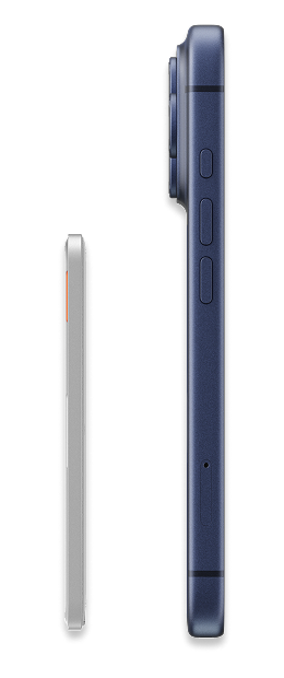 Verso compared with phone thickness
