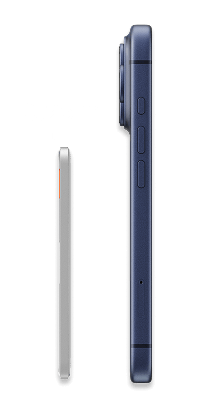 Verso compared with phone thickness
